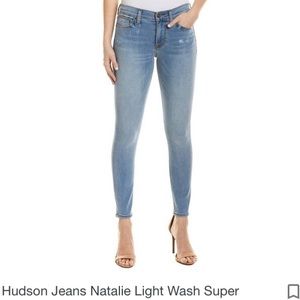 Hudson Natalie Skinny 31 light wash jeans